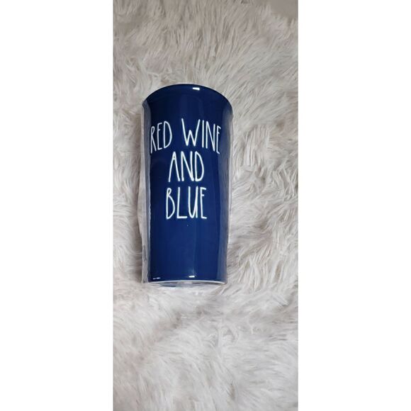 Rae Dunn 'Red Wine and Blue' Booze Tumbler Ceramic Travel Mug - Picture 2 of 5